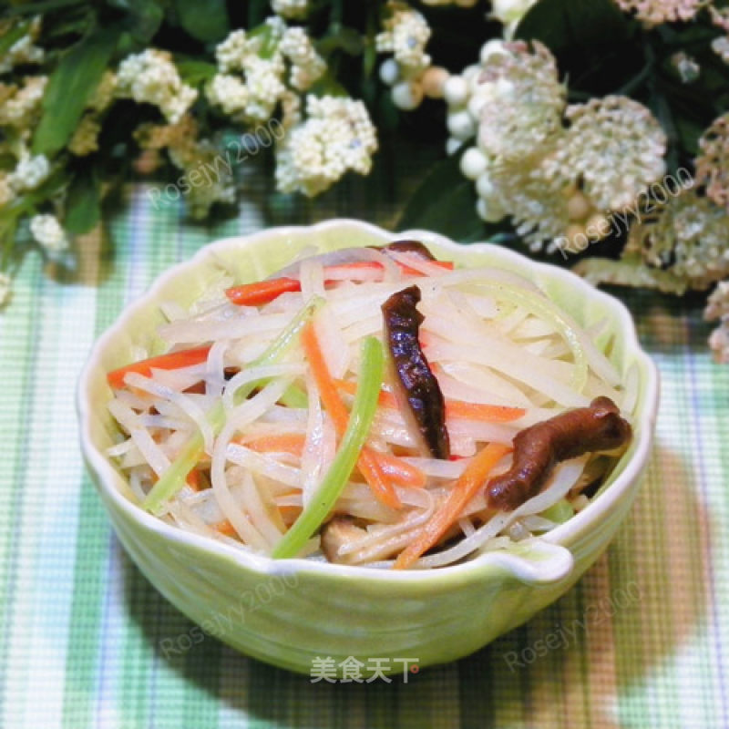 Shredded Mushrooms, Celery, Potatoes recipe