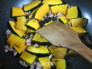 Stir-fried Japanese Pumpkin with Minced Meat recipe