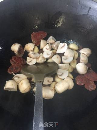 Lazy Version Pumpkin Mushroom Sausage Rice recipe