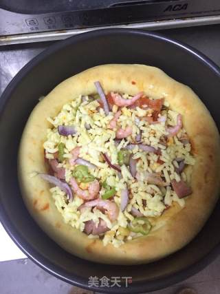 Shrimp and Ham Pizza recipe