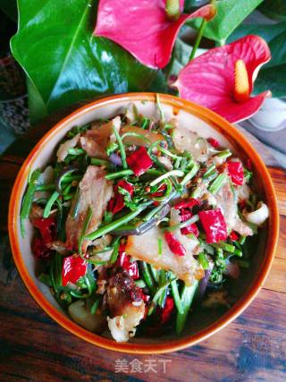 Spring Wild Vegetables# Fermented Fried Meat# recipe