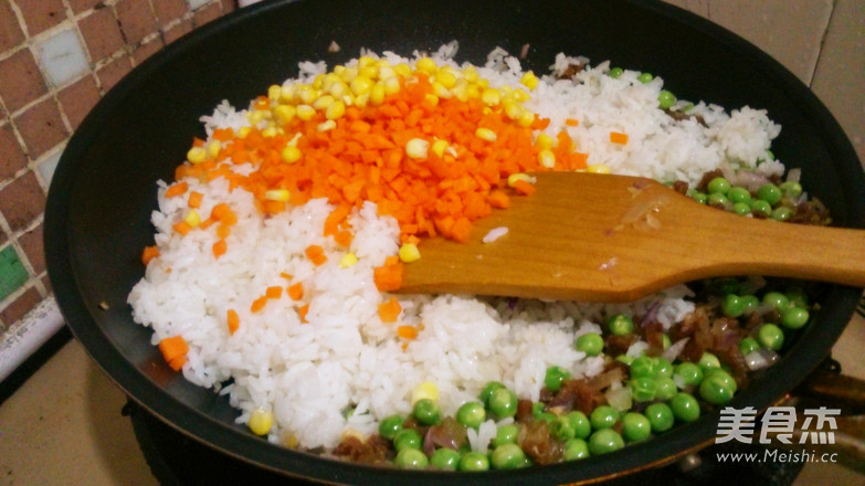 Sausage Curry Fried Rice recipe