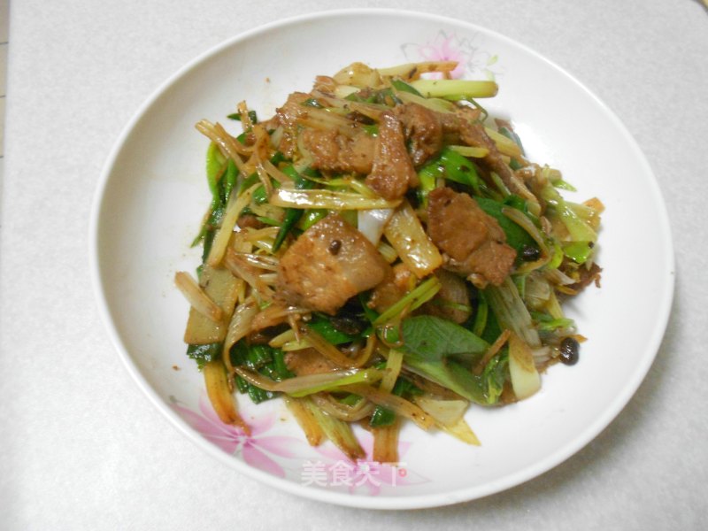 Fried Celery with Pork recipe