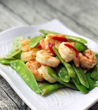 Fried Shrimp Balls with Snow Pea recipe