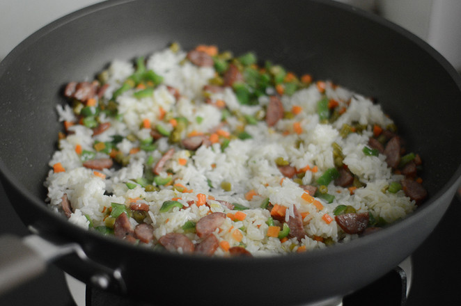 Fried Rice with Capers and Pork Sausage recipe