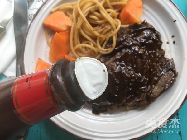 Spaghetti Steak recipe