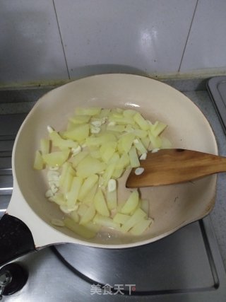 Stir-fried Choy Sum with Potatoes recipe