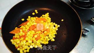 Fried Corn with Almonds recipe