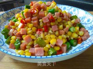 Fried Corn with Ham recipe