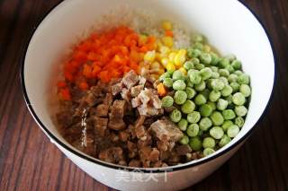 Beef Sausage Rice with Vegetables recipe