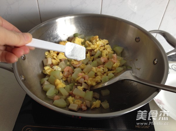 Fried Rice with Shrimp and Chayote Soy Sauce recipe