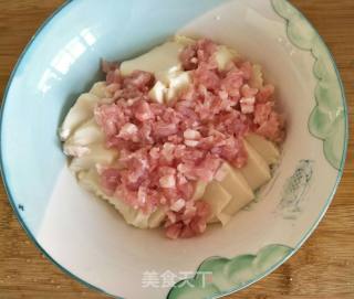 Steamed Eggs with Minced Meat and Tofu recipe