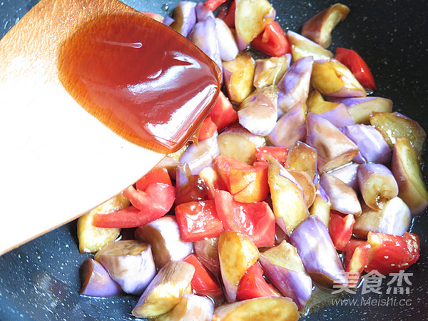 Stir-fried Eggplant with Tomato recipe