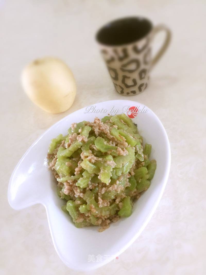 Roasted Bitter Gourd with Minced Meat recipe