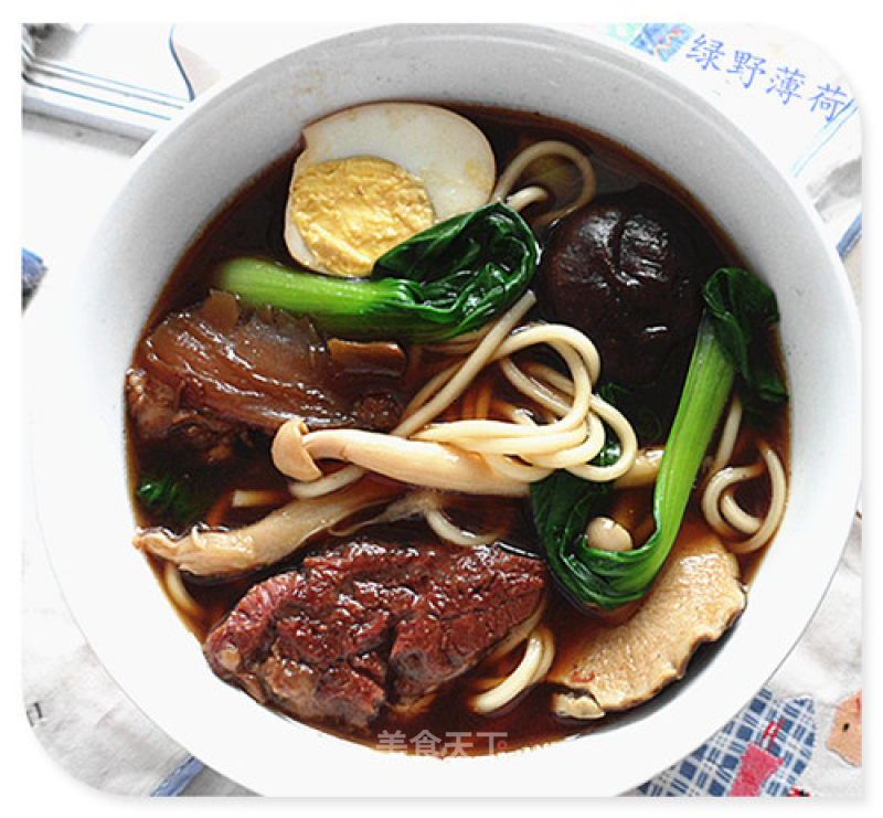 Double Mushroom Beef Noodle recipe