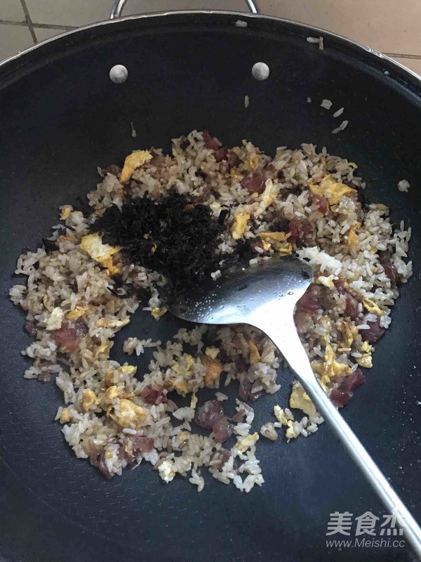 Fried Rice with Sausage and Plum Vegetable Egg recipe