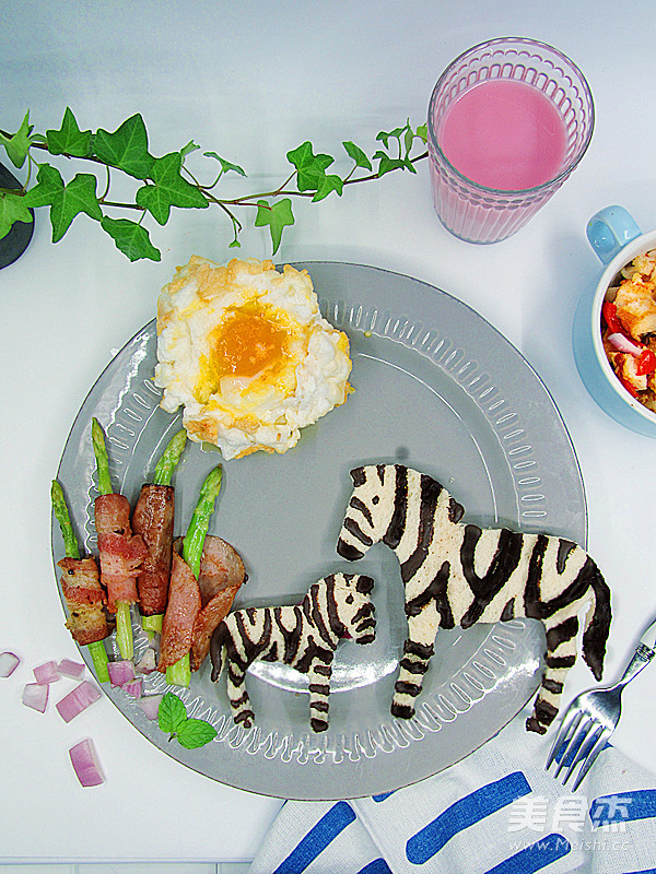 Afternoon Snack Zebra Toast Slices recipe