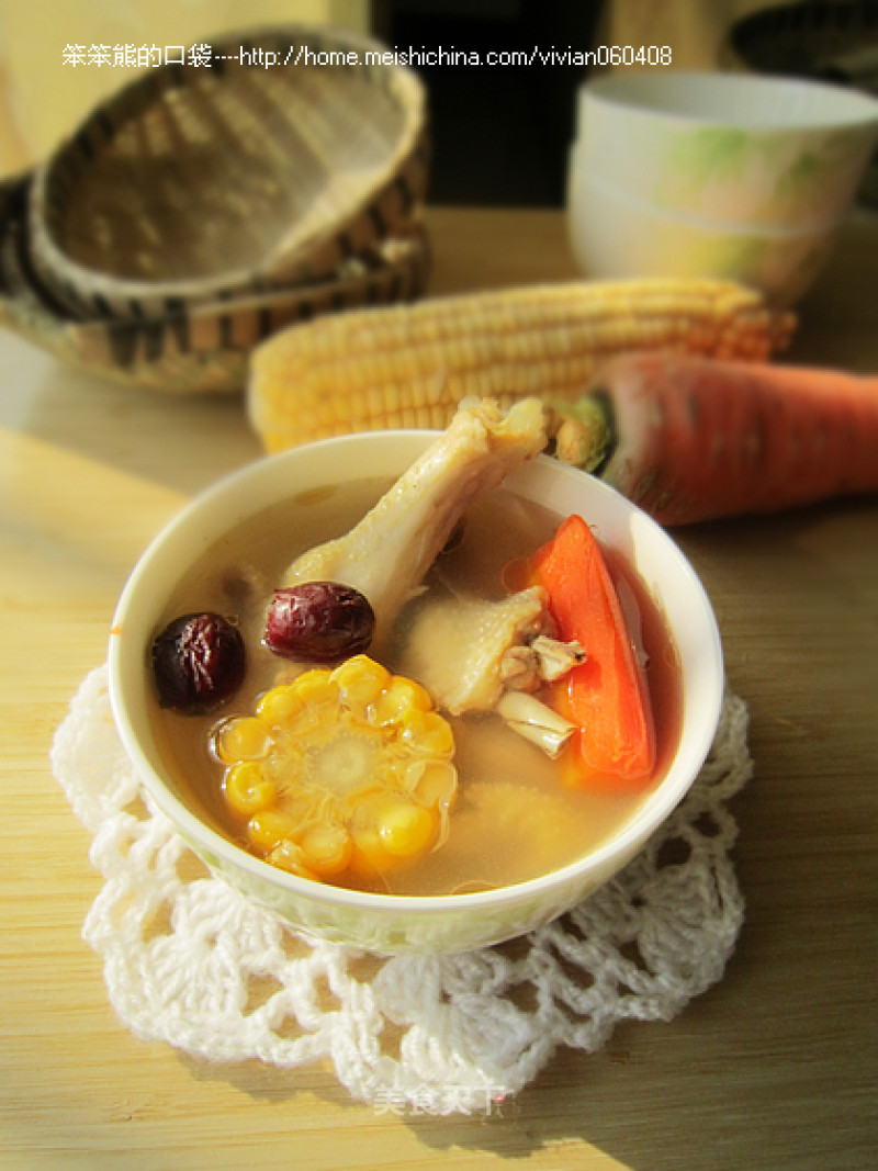 Carrot Corn Chicken Soup recipe