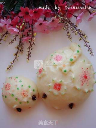 Hedgehog Mouse Patterned Steamed Buns (red Bean Paste Buns) recipe