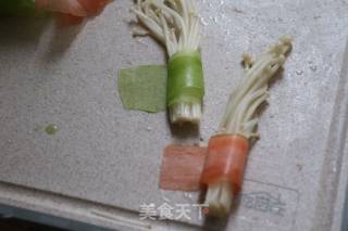 Colorful Enoki Mushroom Roll recipe