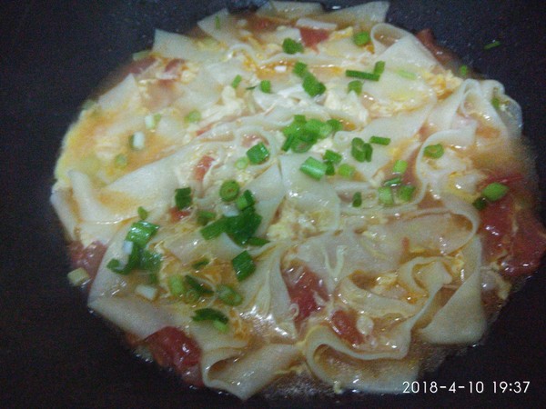 Hand-rolled Noodles with Tomatoes and Eggs recipe