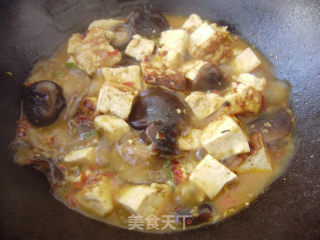 【winter Lettuce】fried Tofu with Mushrooms recipe