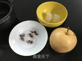 #一碗好汤#stewed Pear with Rock Sugar and Rose recipe