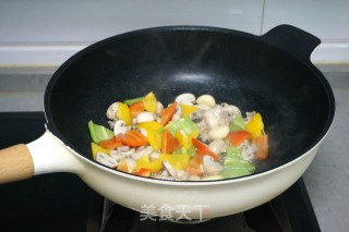 Stir-fried Mushrooms with Colored Peppers recipe