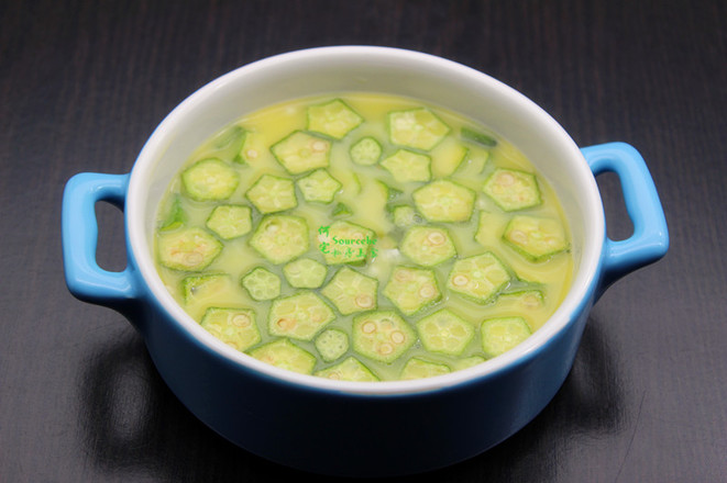 Okra Steamed Egg recipe