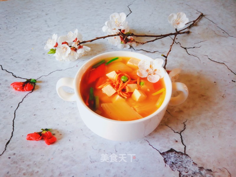 Cordyceps Flower Baby Vegetable Tofu Soup recipe