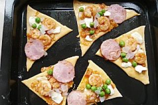 [diy New Orleans Barbecue Pizza] Shrimp Triangle Crispy Pizza recipe