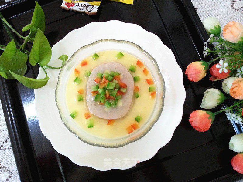 Steamed Eggs in Lotus Root Box recipe