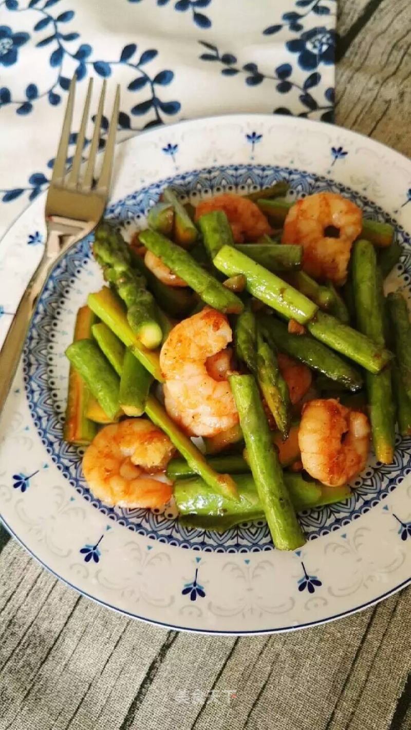 Fried Prawns with Asparagus recipe