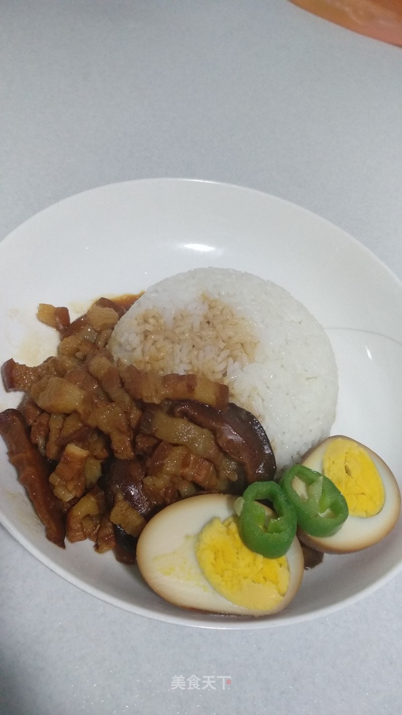 Mushroom Braised Pork Rice recipe