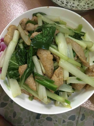 Stir-fried Baby Cabbage with Mackerel recipe