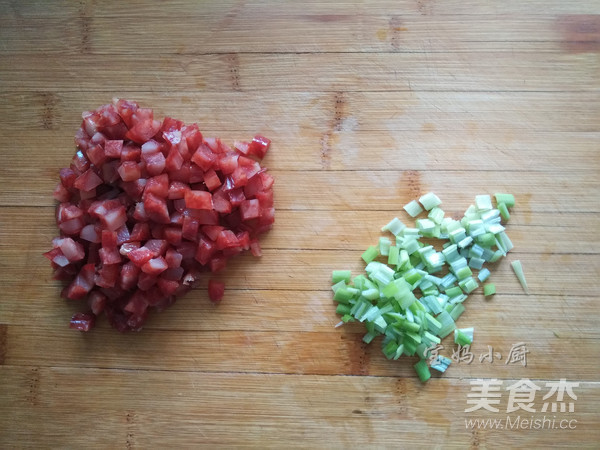 Fried Rice with Chopped Green Onion and Sausage recipe