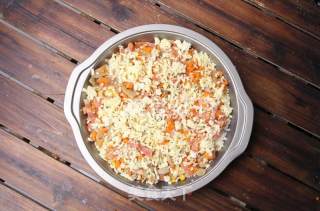 Savory Bacon and Cheese Baked Rice recipe