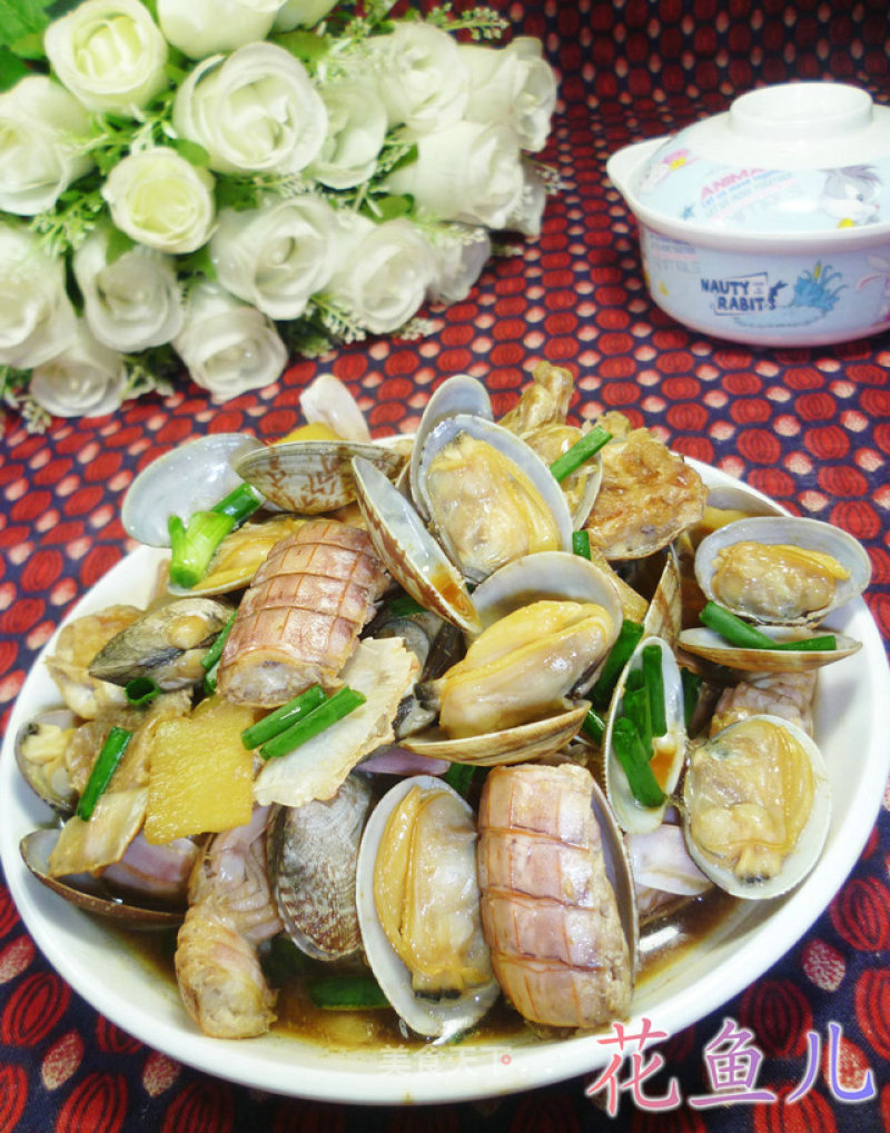 Fried Mantis Shrimp with Clams recipe