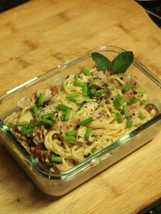 Pasta with Mushrooms and Bacon recipe