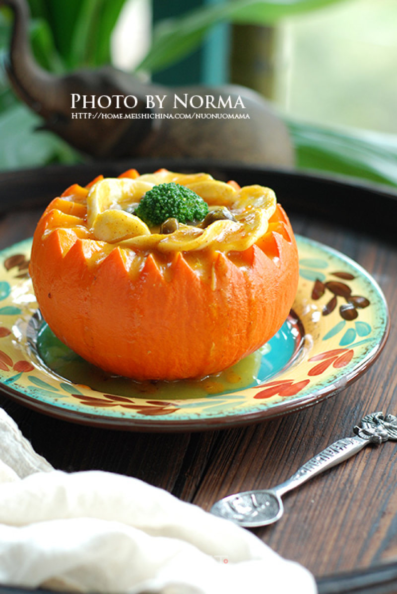 Abalone Curry with Pumpkin Mushrooms recipe
