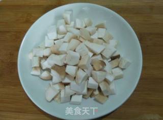 Fried Diced Chicken with Pleurotus Eryngii recipe