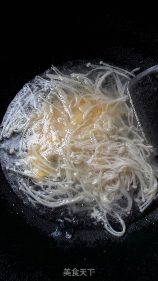 Enoki Mushroom Egg Soup recipe
