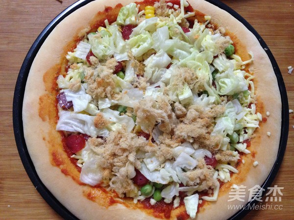 Sausage Pork Floss Pizza recipe