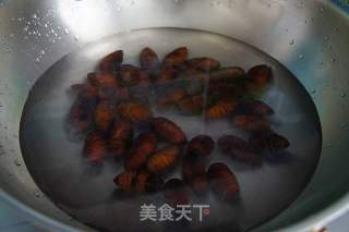 Stir-fried Silkworm Pupa with Green Onion and Ginger recipe