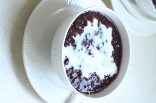 A Gorgeous Way to Eat Breakfast Porridge --- Coconut Fragrant Black Rice Fruit Porridge recipe