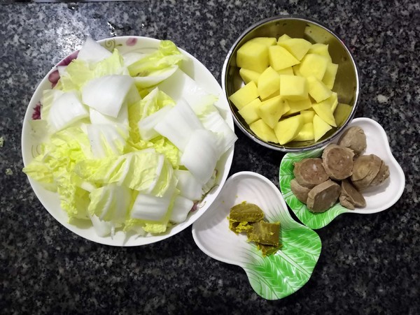 Curry Potato Stew with Chinese Cabbage recipe