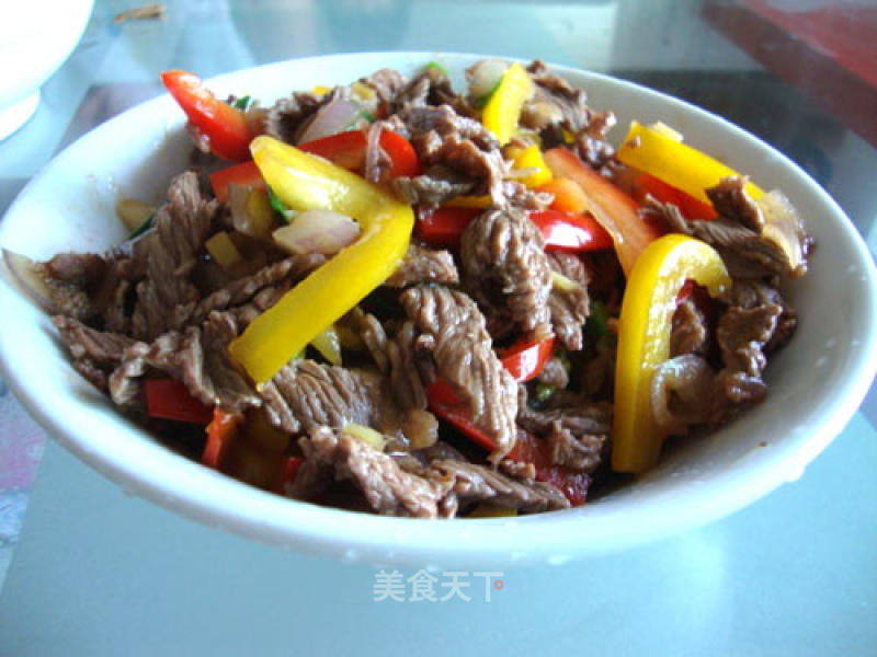 Stir-fried Beef with Bell Pepper recipe