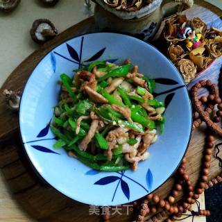 Stir-fried Shredded Pork with Green Pepper recipe