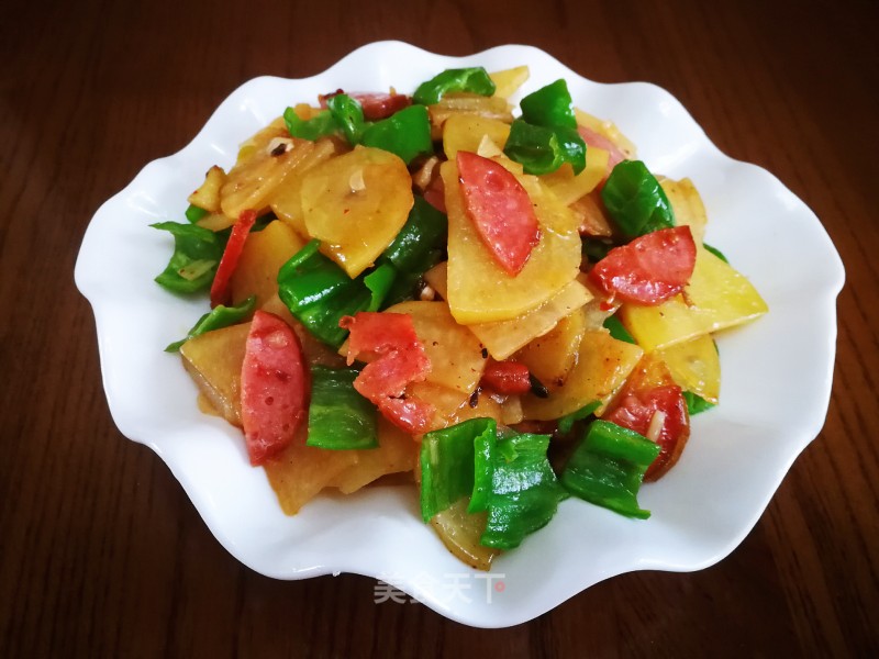 #快手小炒菜#～fried Potato Chips with Hot Pepper recipe