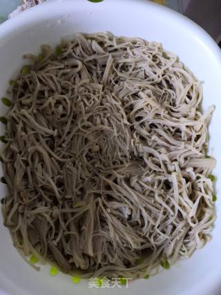 Sweet and Sour Taste ~ Cold Mushroom and Potato Shreds recipe